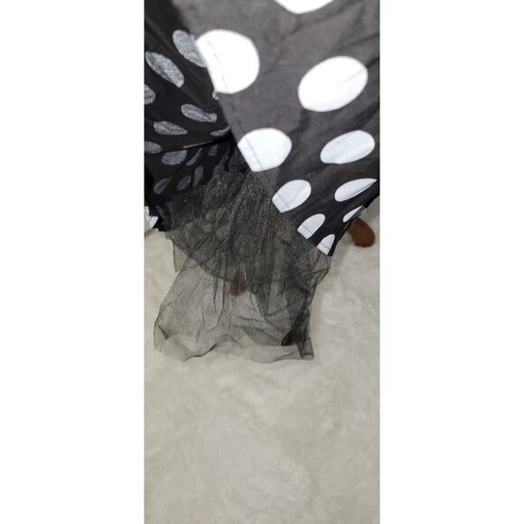 Ruby Rox Sz 11 Black White Large Polka Dot Strapless Y2K Vintage Zip Back Dress - Picture 6 of 11